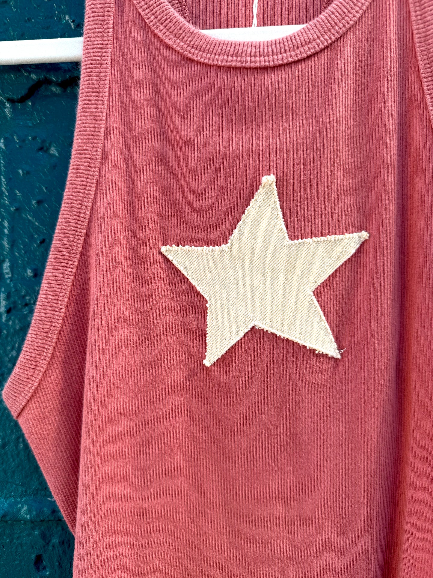 Terracotta & Yellow Star Tank (S/M)