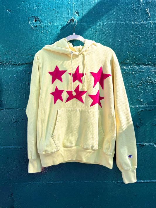 Yellow & Pink Star Hoodie (M)