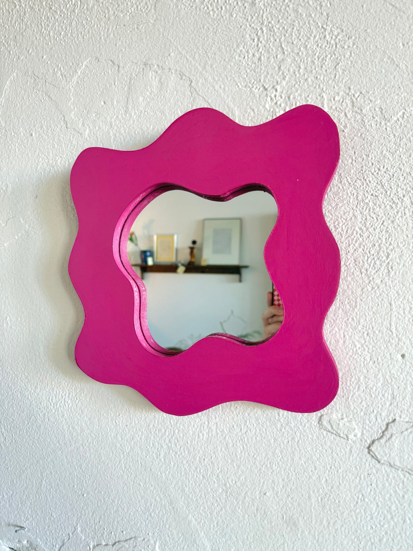 Magenta Squiggle Mirror
