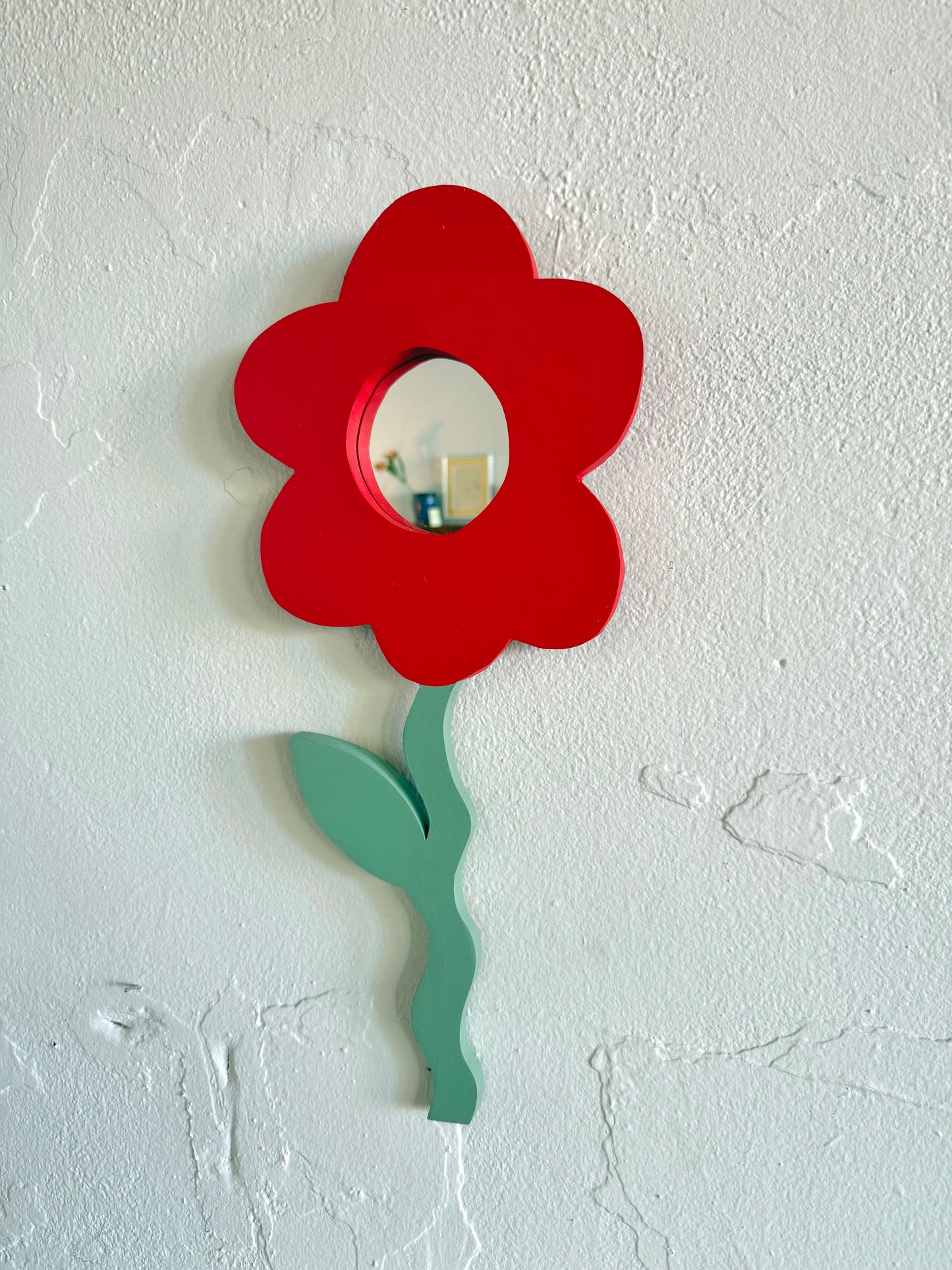 Red Flower Mirror