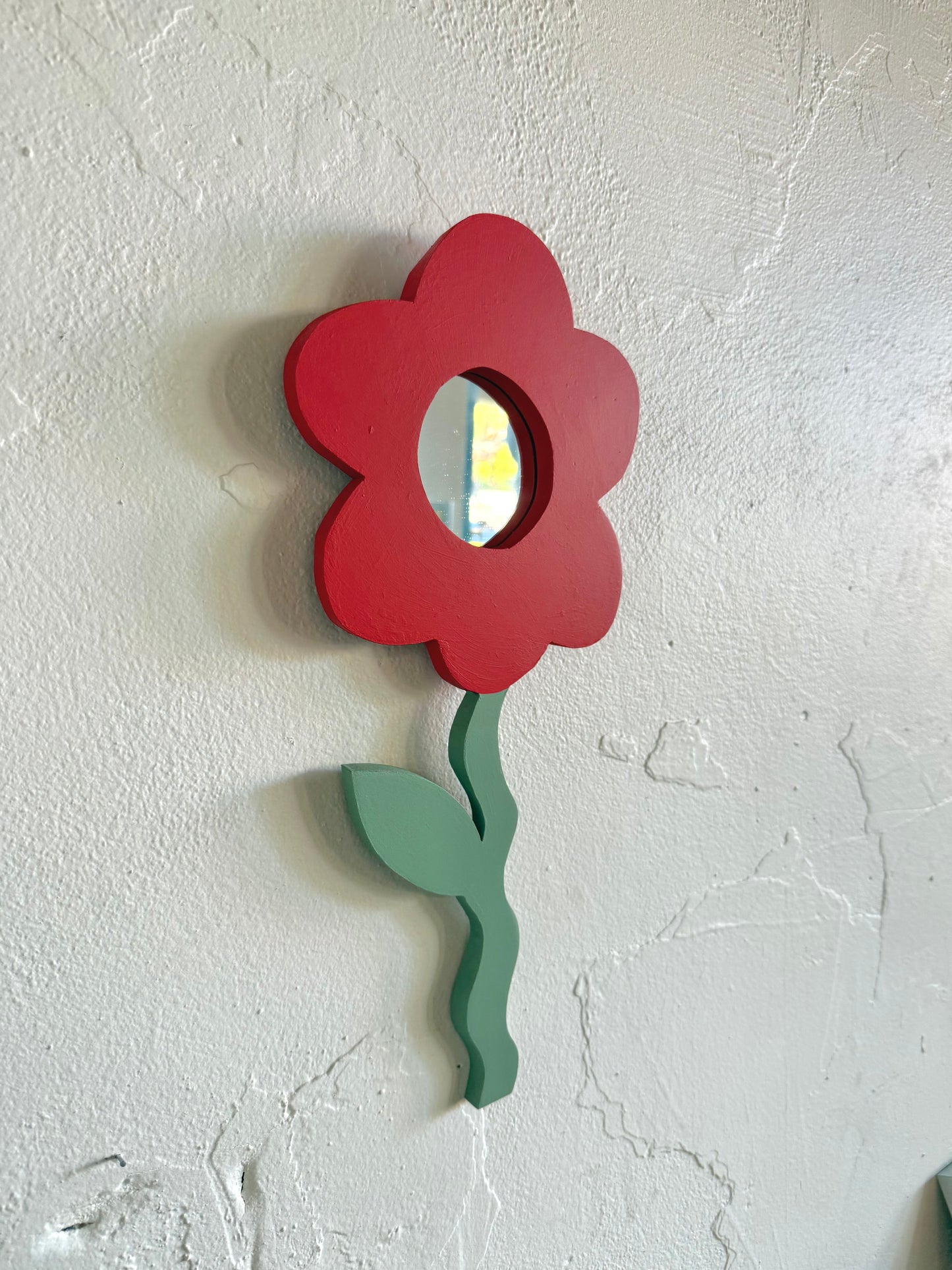 Red Flower Mirror