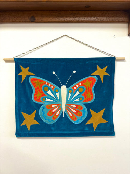"Midnight" Butterfly Tapestry (26x21)