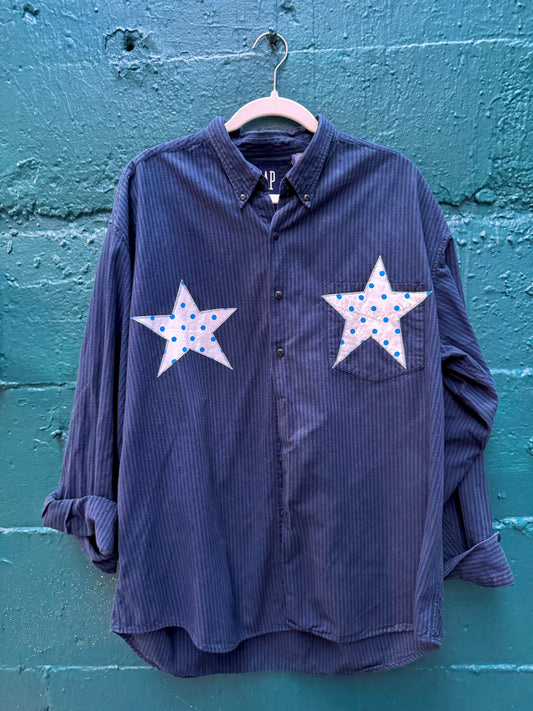 Polka dot boobs button up (XL/XXL)