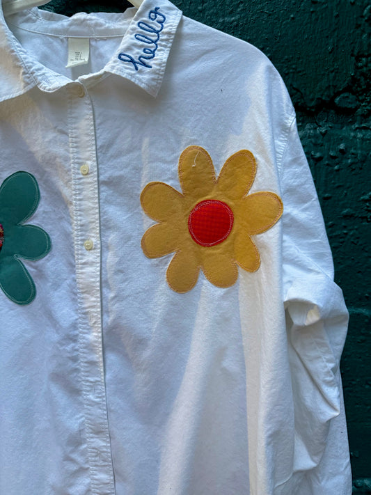 Flower boobs button up (XL/XXL)