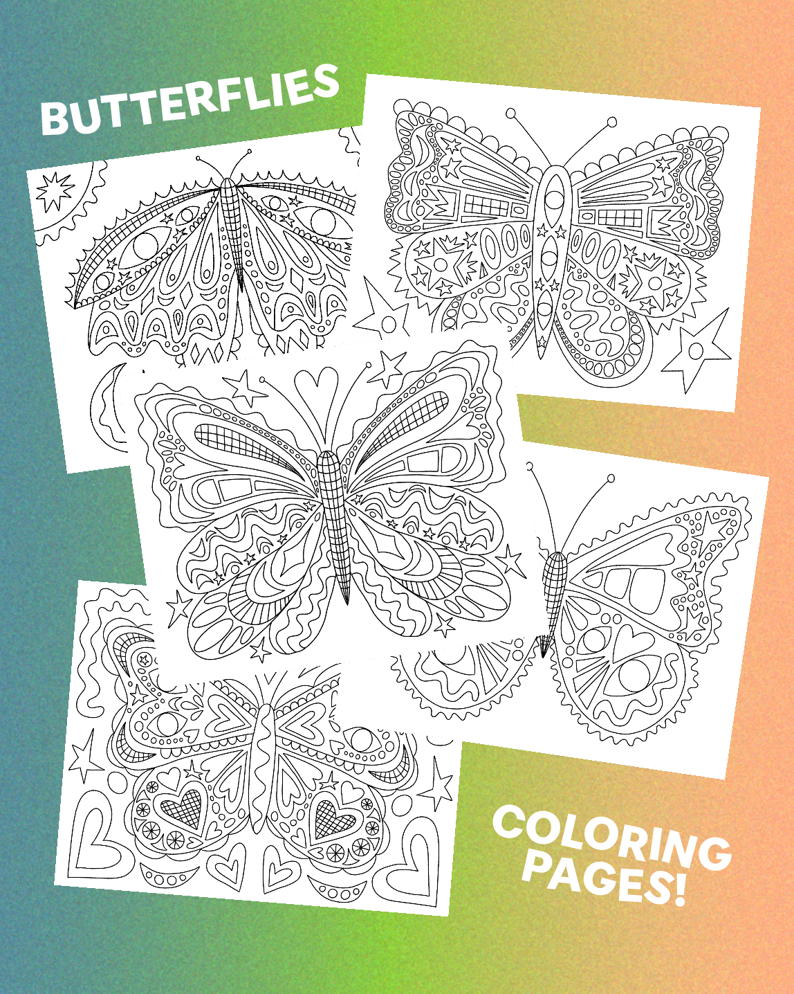 Butterfly Coloring Pages! (printable)