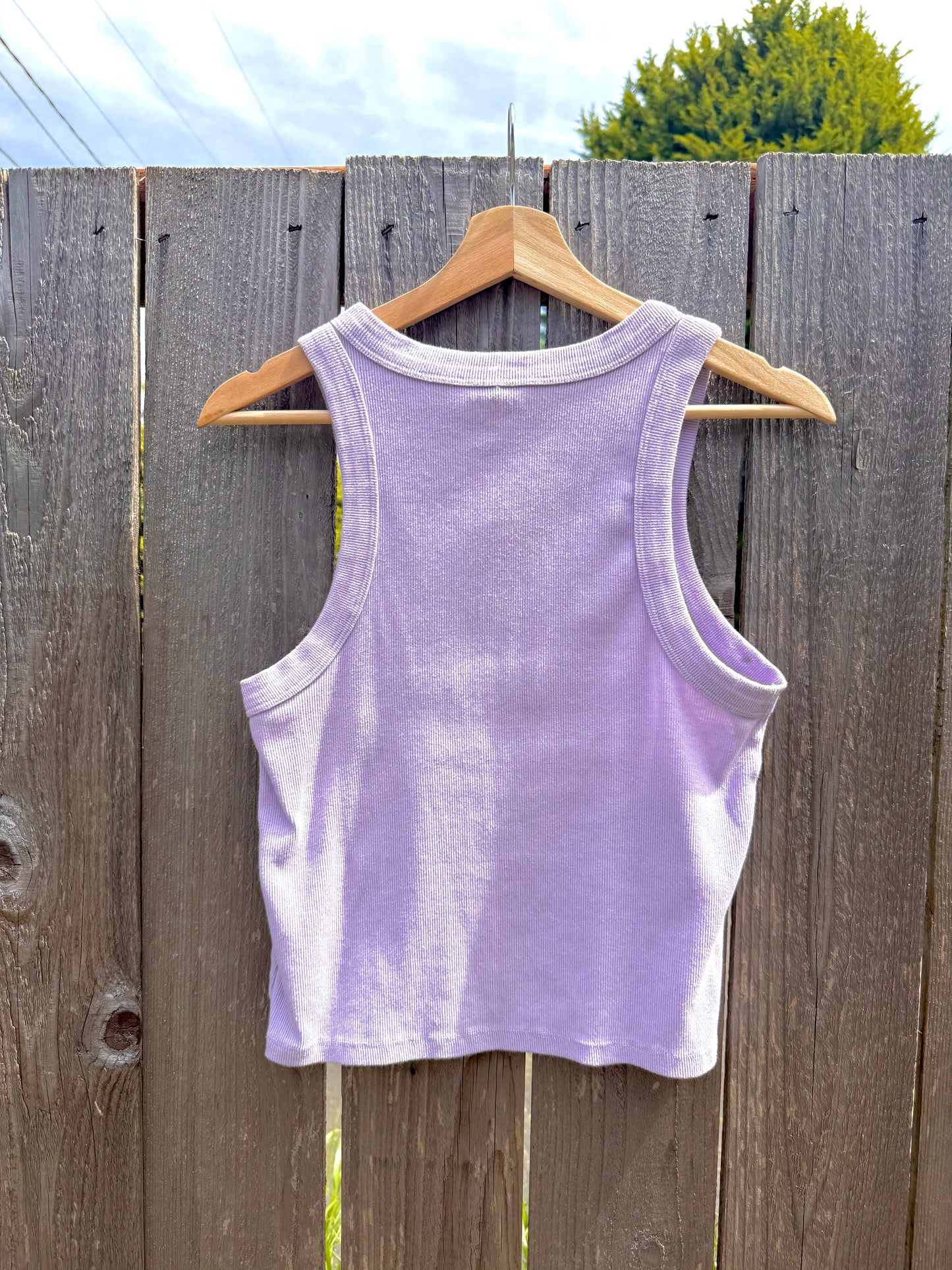 Polka dot purple tank (M/L)