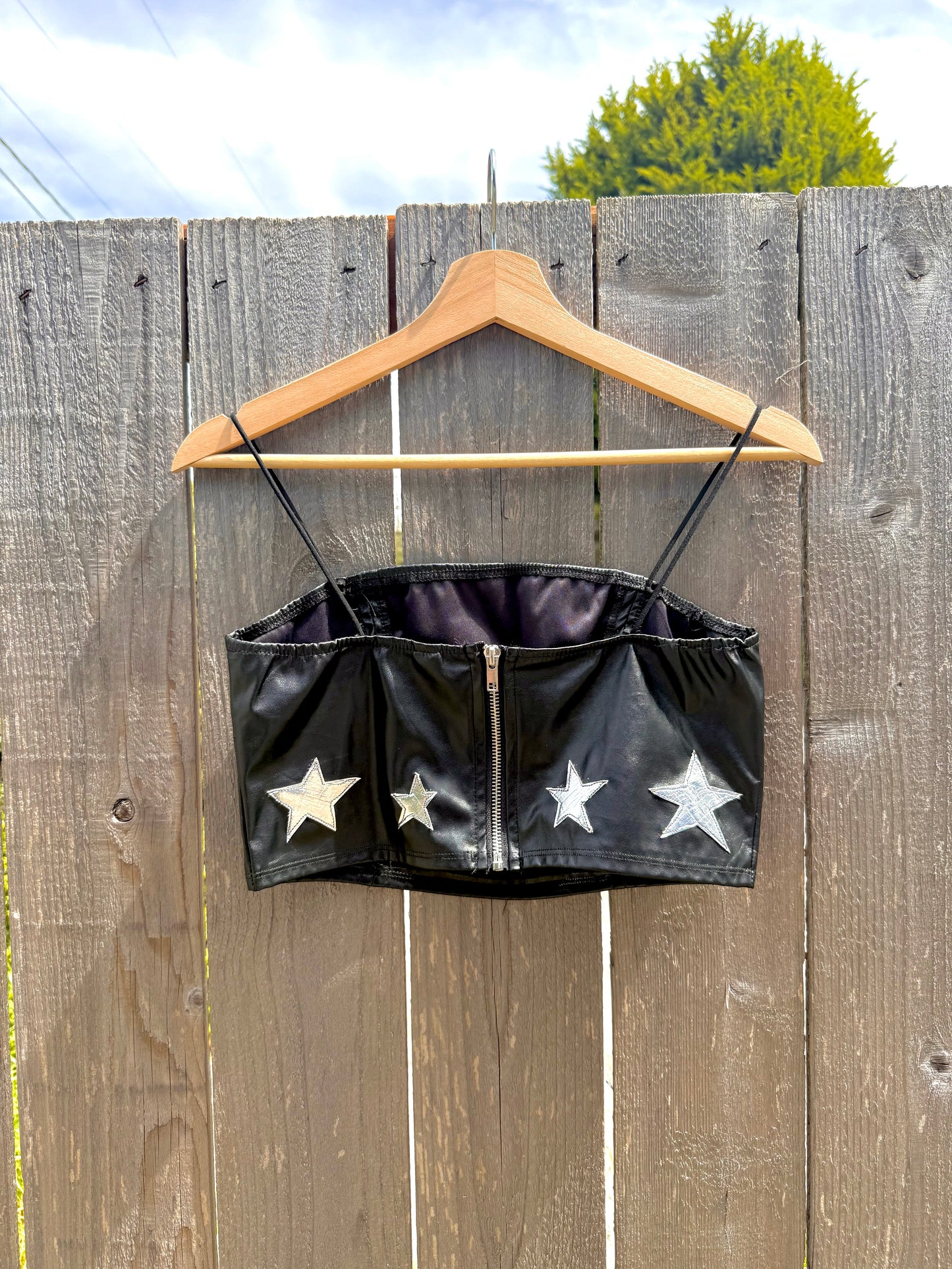 Leather silver star tank (S/M)
