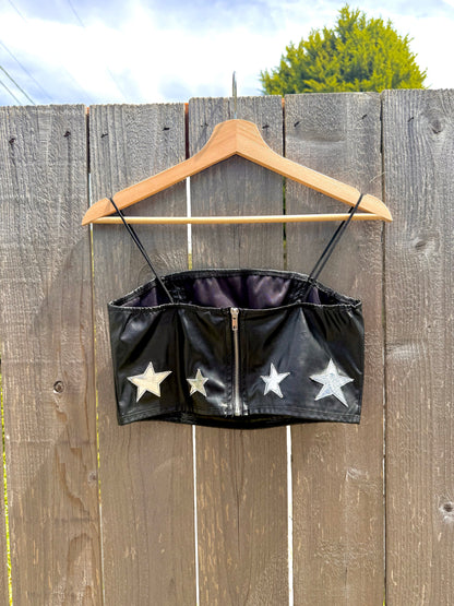 Leather silver star tank (S/M)