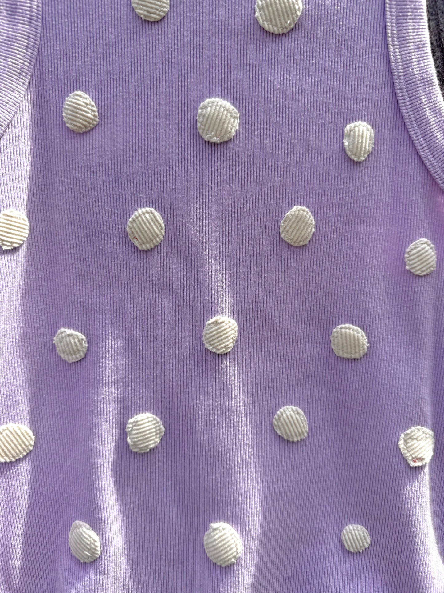 Polka dot purple tank (M/L)