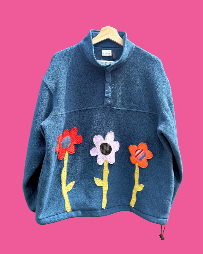 LL Bean Flower Fleece (L/XL)