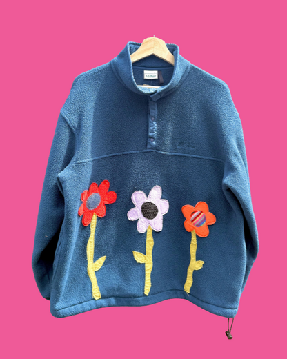 LL Bean Flower Fleece (L/XL)