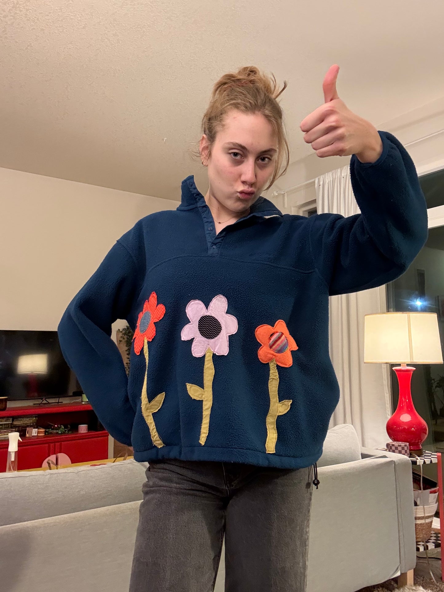 LL Bean Flower Fleece (L/XL)