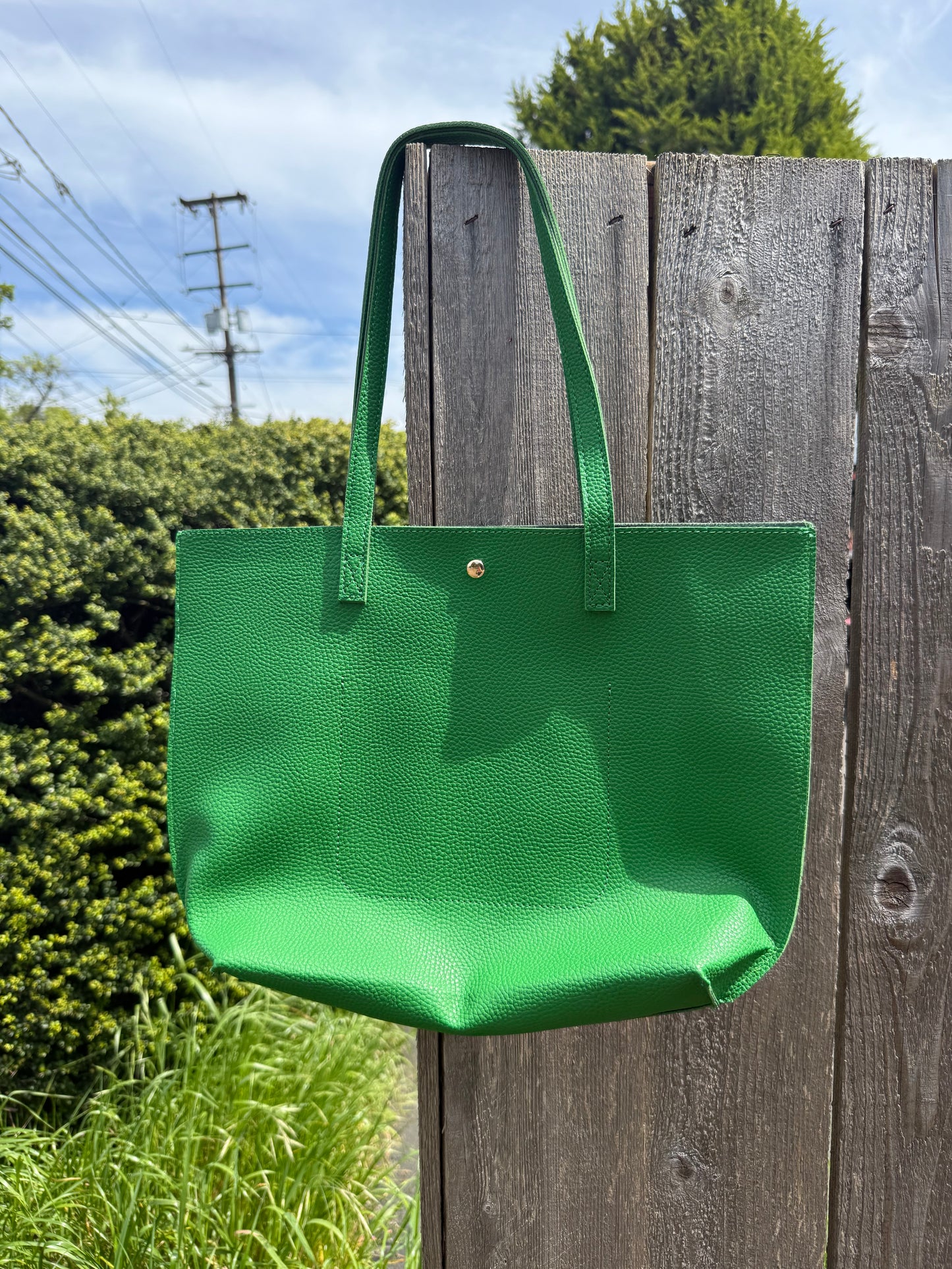 Leather flower tote!