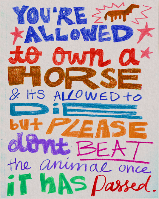 You’re allowed to own a horse