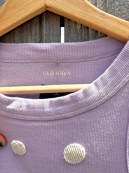 Polka dot purple tank (M/L)