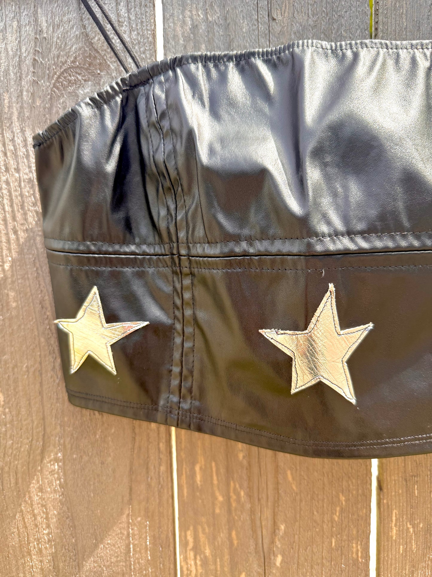 Leather silver star tank (S/M)