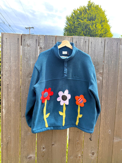LL Bean Flower Fleece (L/XL)