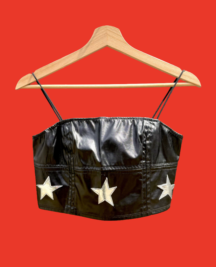 Leather silver star tank (S/M)