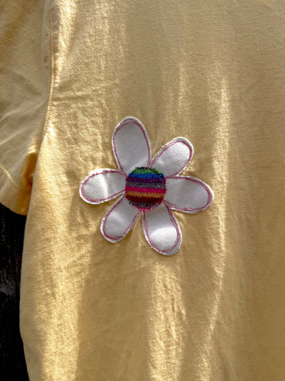 Yellow flower boob tee (M/L)