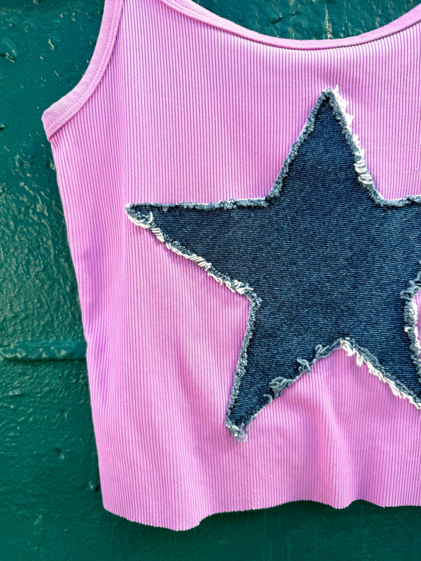 Lavender Denim Tank (M)