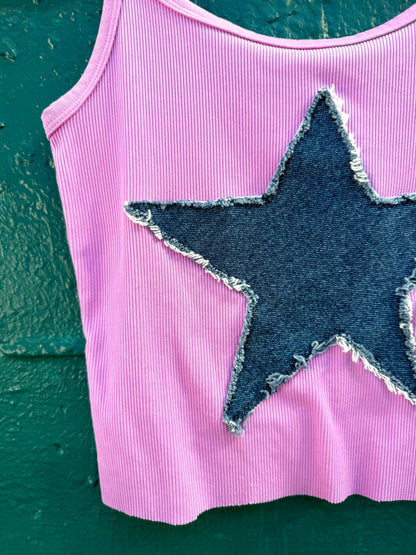 Lavender Denim Tank (M)