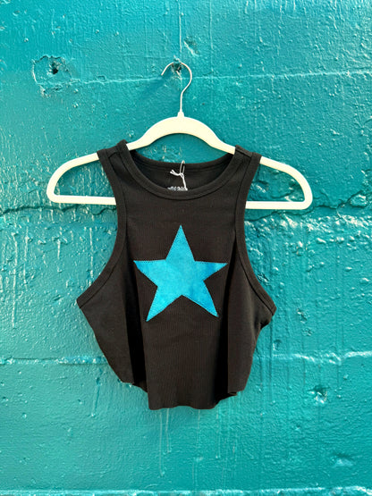 Blue Velvet Black Tank (L/XL)