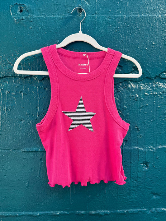 Pink & Striped Star Tank (S/M)