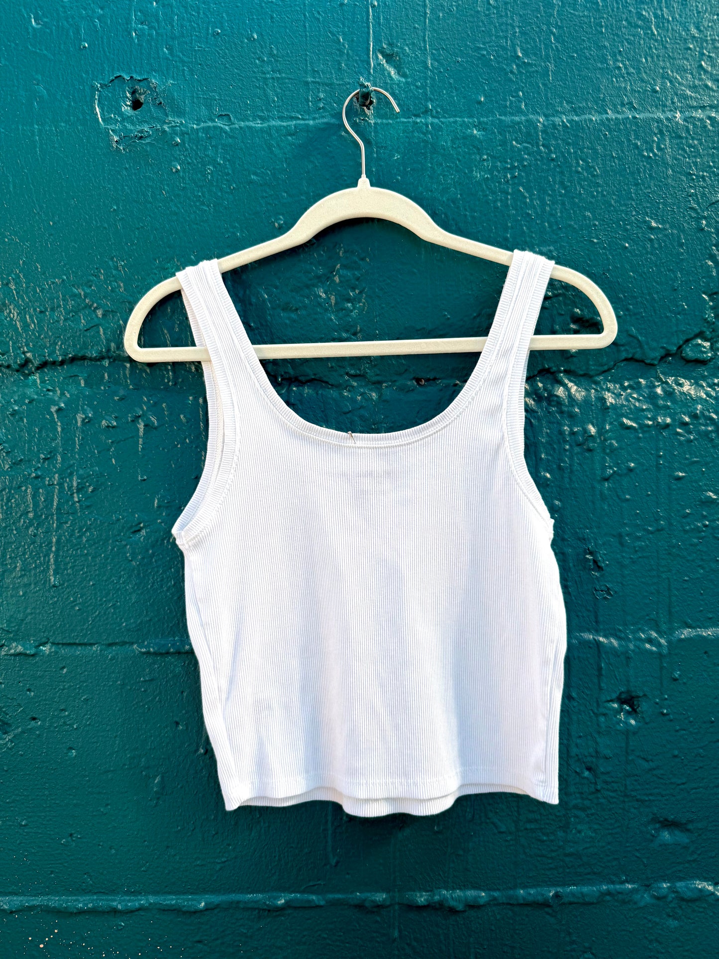 White & Silver Star Boob Tank (XL)