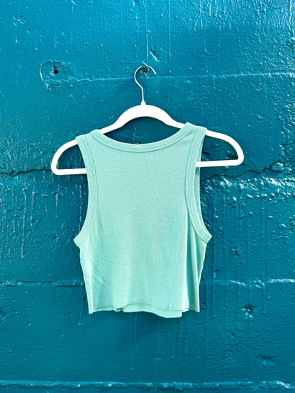 Mint & Fuzzy Orange Star Tank (L)