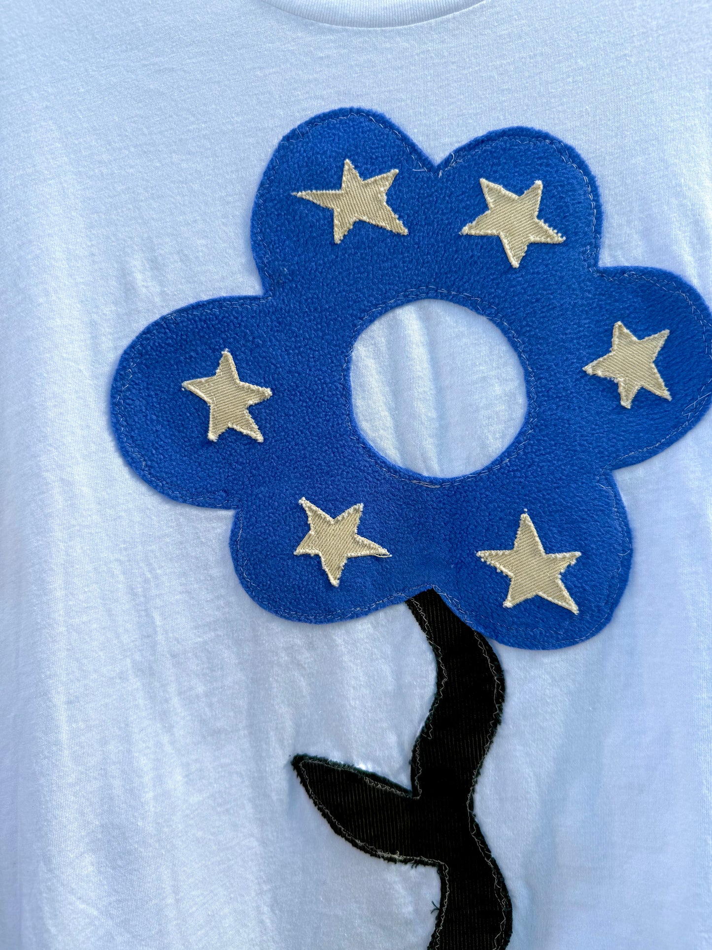 White & Purple Flower T-Shirt (M/L)