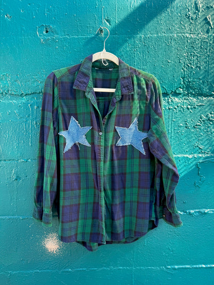 Denim Star Boob Flannel (L)