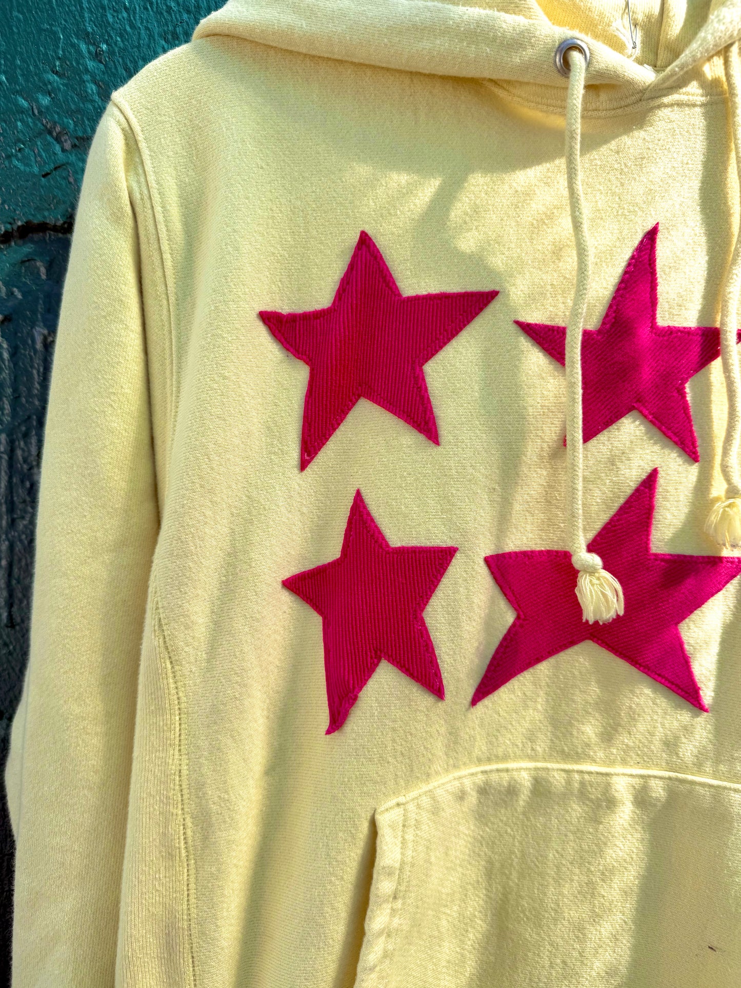 Yellow & Pink Star Hoodie (M)