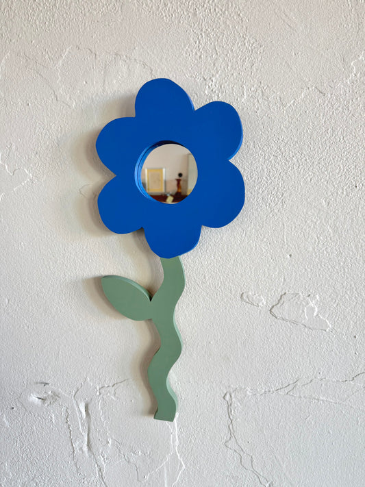 Blue Flower Mirror