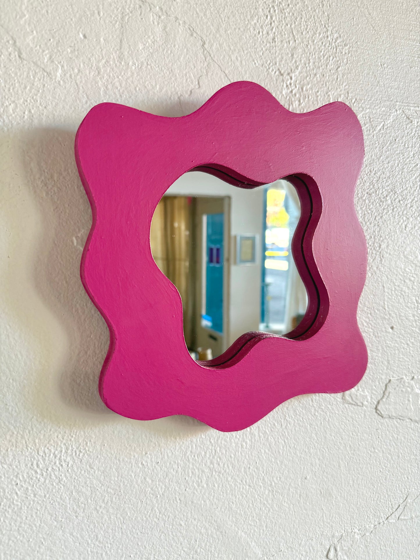 Magenta Squiggle Mirror