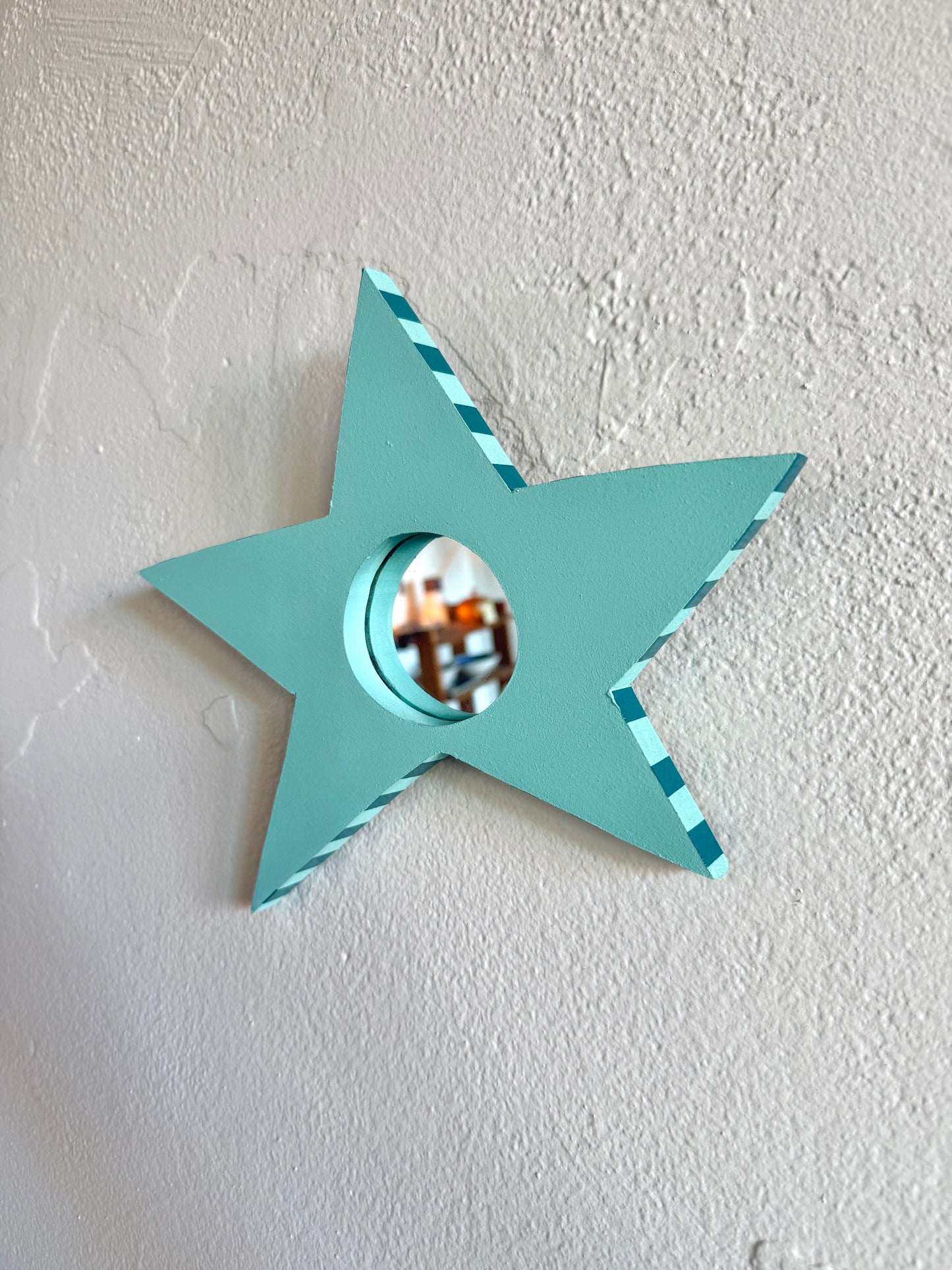 Blue Striped Mini Star Mirror