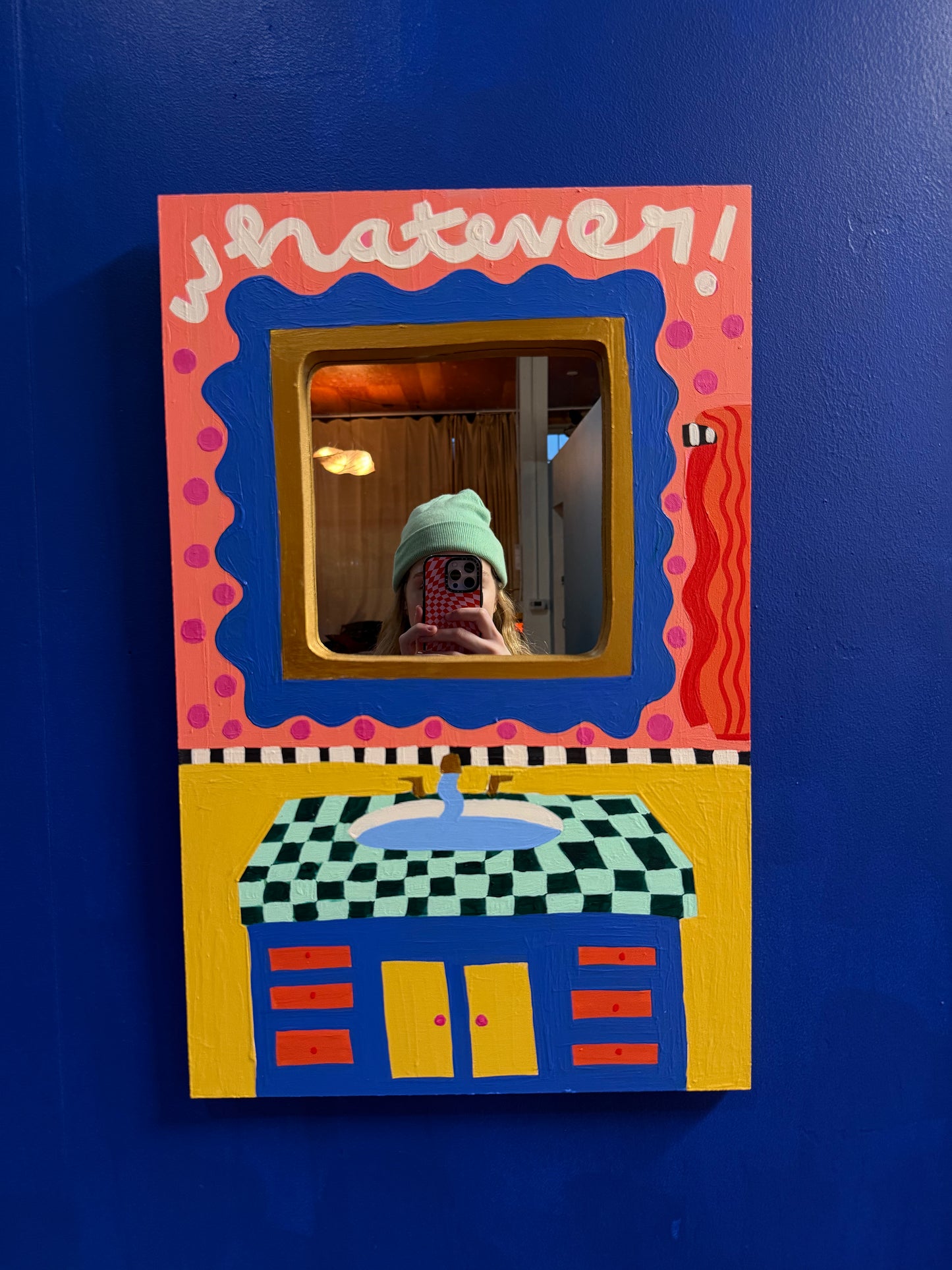 "Whatever" Mirror Painting (18x22)