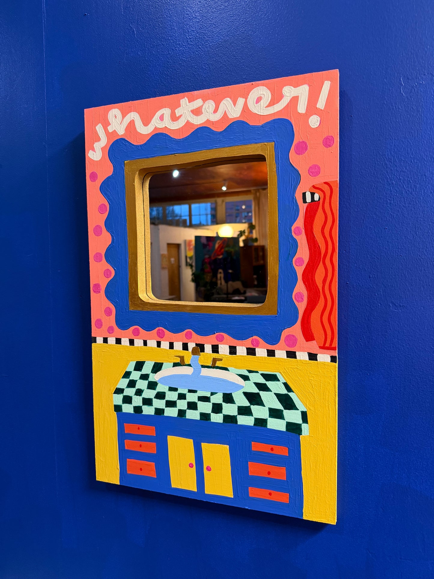 "Whatever" Mirror Painting (18x22)