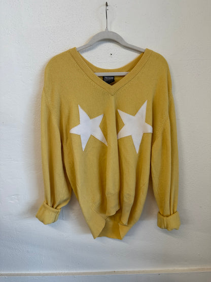 Yellow Star Boob Sweater (L)