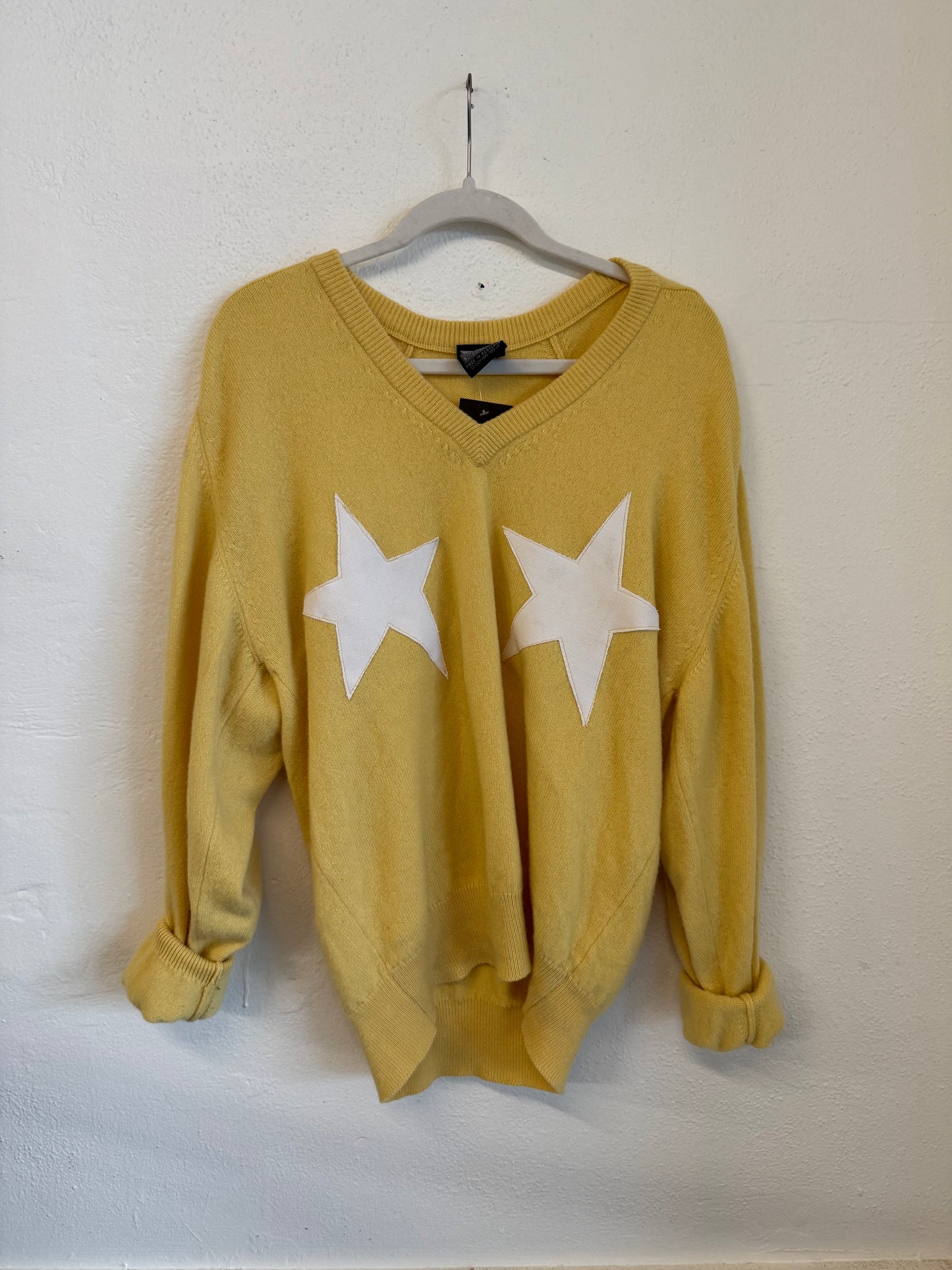 Yellow Star Boob Sweater (L)