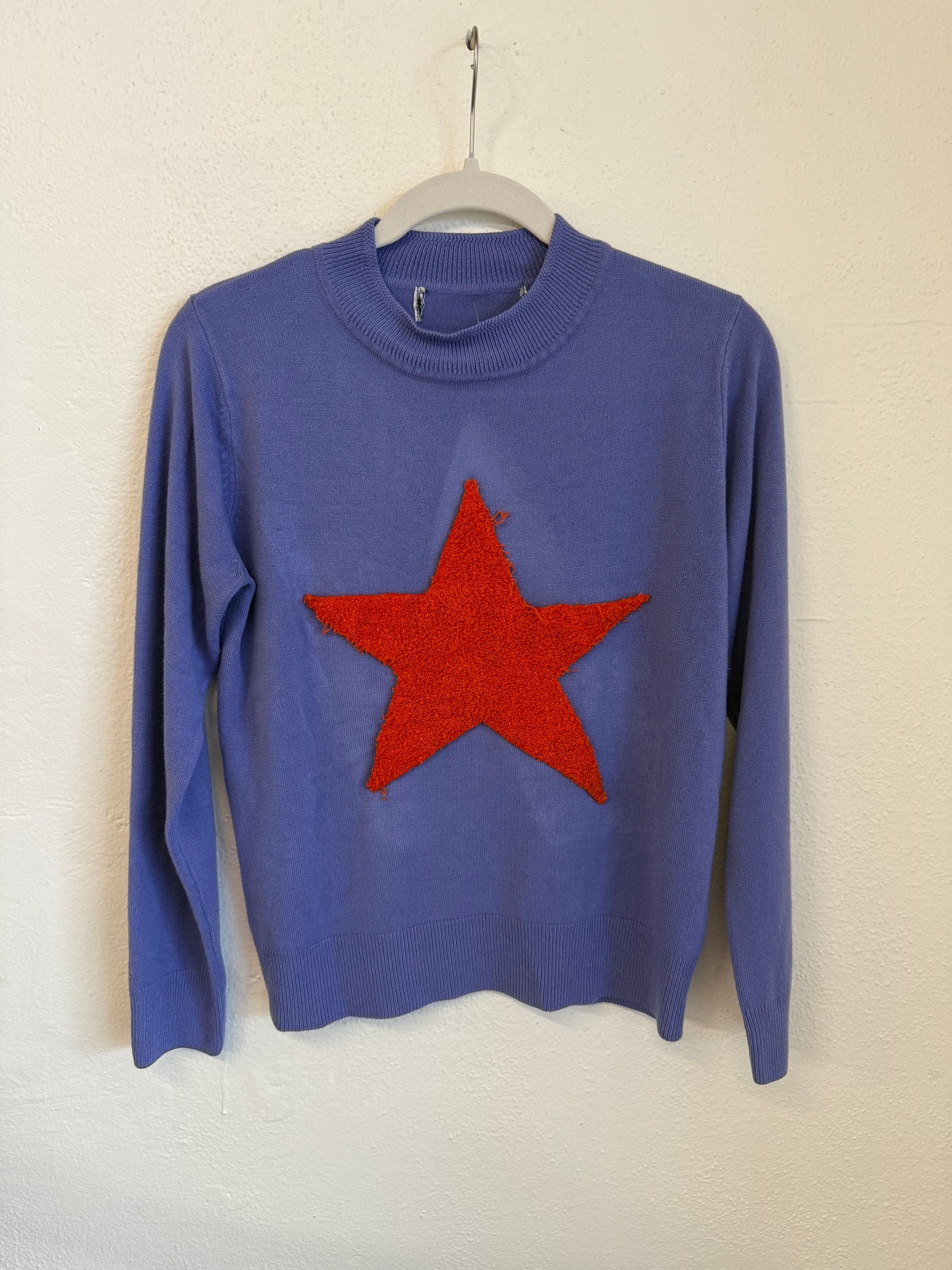 Purple and Red Star Sweater (S)