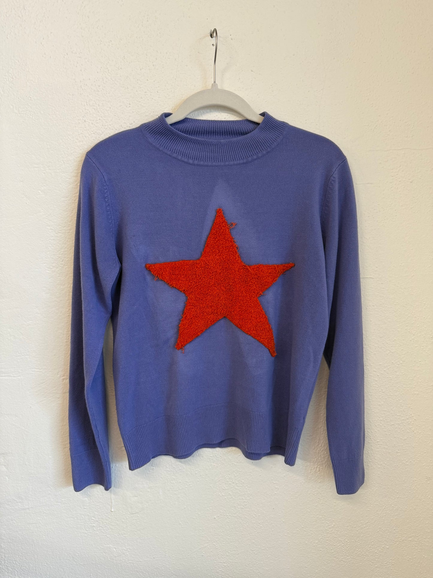 Purple and Red Star Sweater (S)