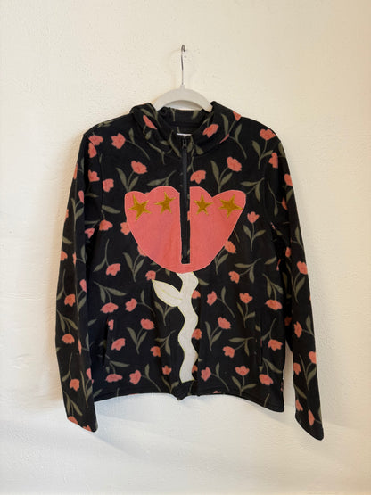 Flower Fleece Quarter Zip (M/L)
