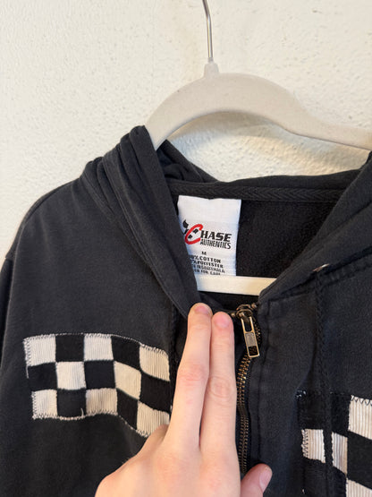 Black Checkered Hoodie (S/M)