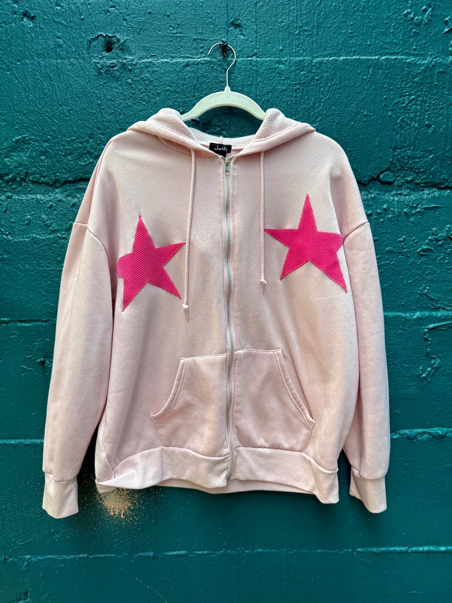 Pink star boobs zip up (L/XL)