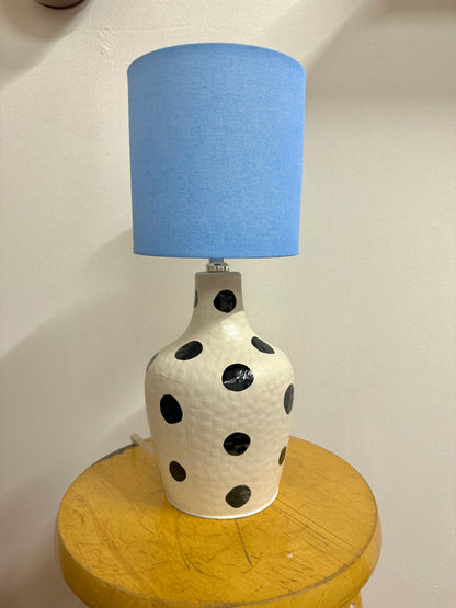 Polka dot and blue lamp