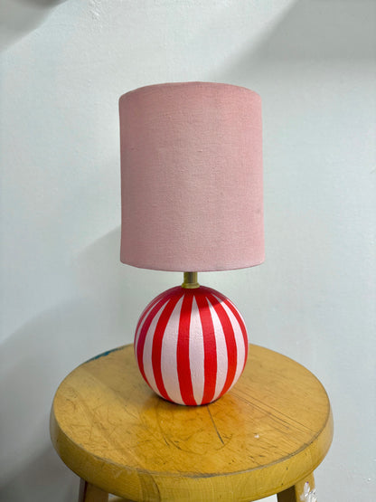 Pink and red striped lamp