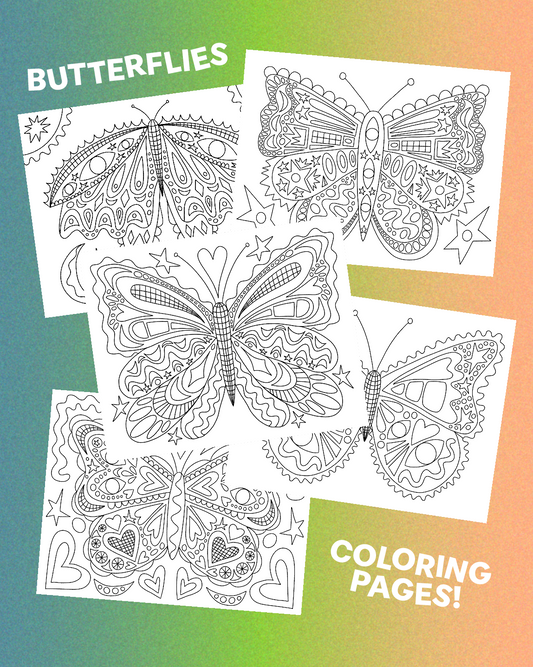 Butterfly Coloring Pages! (printable)