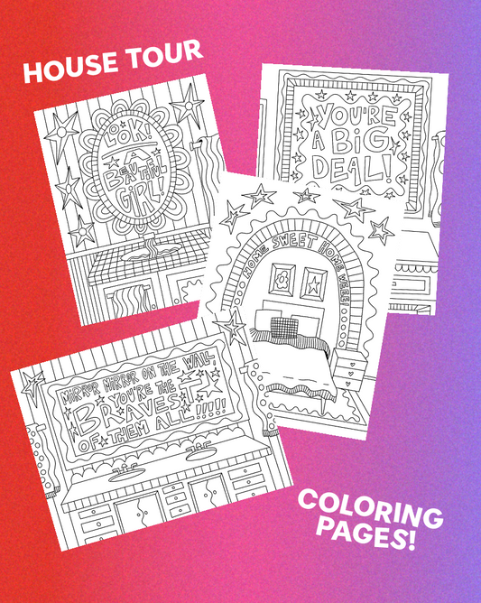 House Tour Coloring Pages! (printable)