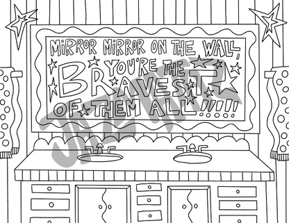 House Tour Coloring Pages! (printable)