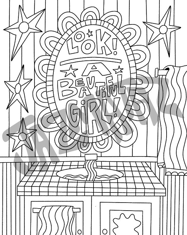 House Tour Coloring Pages! (printable)
